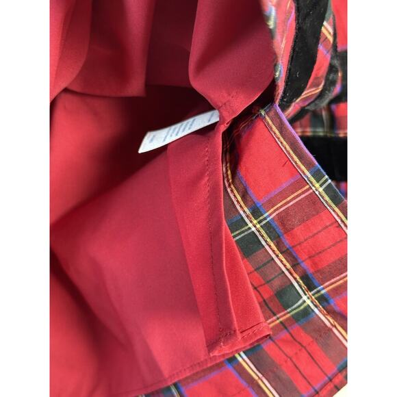 Sail To Sable XXS Tartan Plaid Velvet Trim Tunic Popover Top Tuckernuck Shirt - Picture 6 of 12